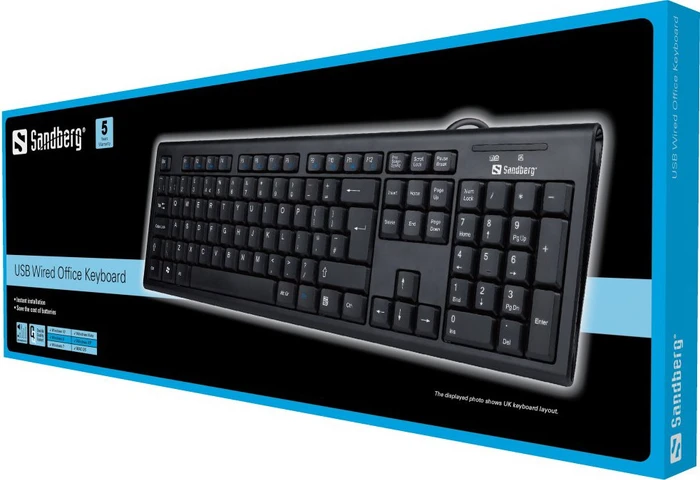 Sandberg Office Keyboard, schwarz, USB, ND