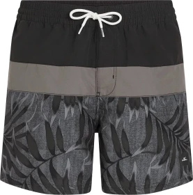 O'Neill Cali Block 15" Badeshorts black dipped leaves (Herren)