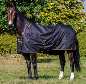Kerbl Bucas Irish Turnout Light/50 Classic, Regendecke female, 1.20m, 50g, black/gold