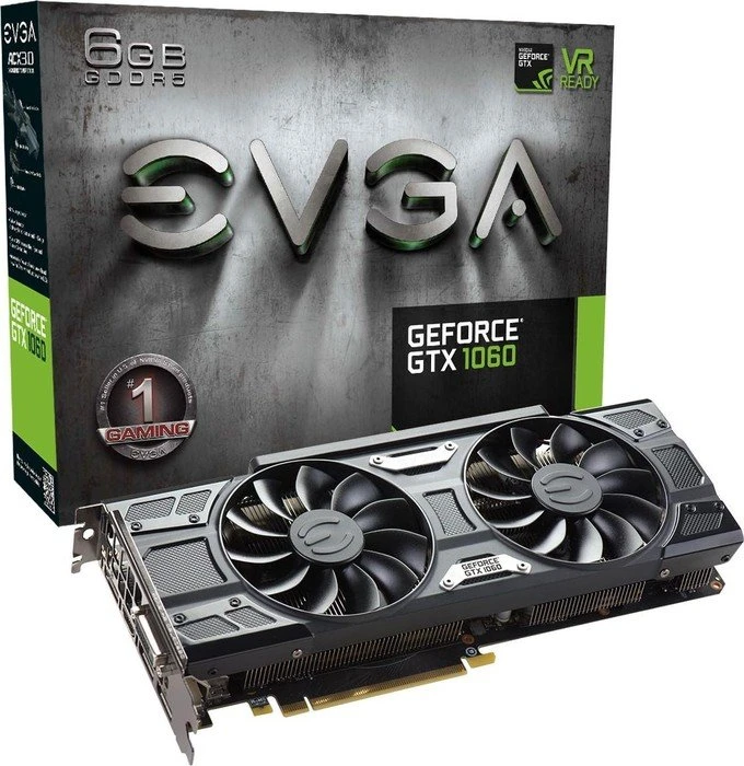 EVGA GeForce GTX 1060 ACX 3.0, 6GB GDDR5, DVI, HDMI, 3x DP