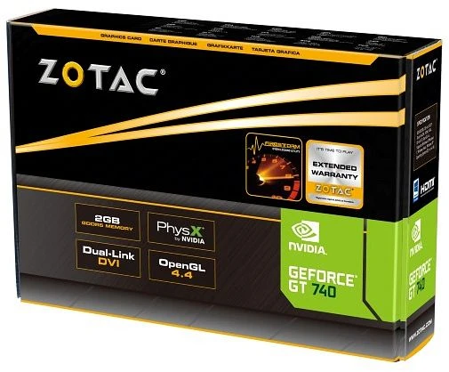 Zotac GeForce GT 740, 2GB GDDR5, VGA, DVI, HDMI