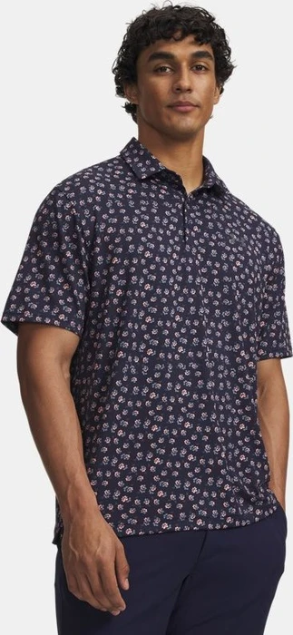Under Armour Playoff 3.0 Poloshirt kurzarm midnight navy/posh pink/castlerock (Herren)