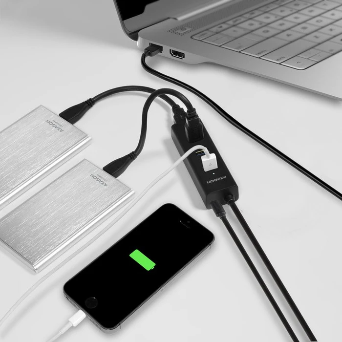 Axagon USB-Hub, 4x USB-A 3.0, USB-A 3.0 [Stecker]