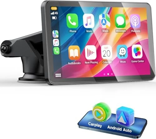 Lamtto Wireless CarPlay Display & Android Auto Car Play Display Bildschirm 7 Zoll