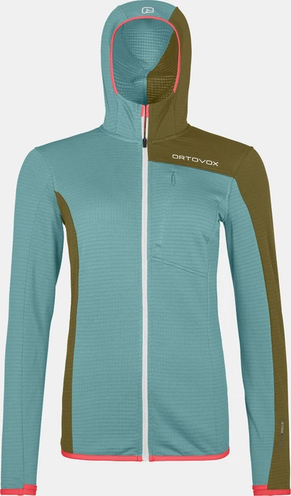 Ortovox Fleece Light Grid Hooded Funktionsjacke ice waterfall (Damen)