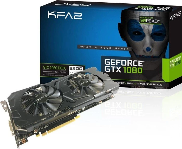 KFA2 GeForce GTX 1080 EXOC, 8GB GDDR5X, DVI, HDMI, 3x DP