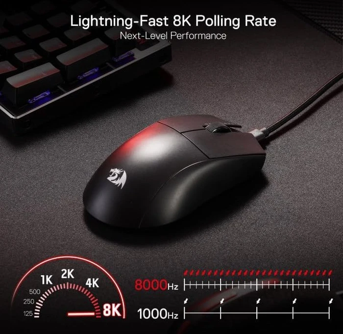 Redragon M996 K1NG 8K Ultra-Lightweight Wired Gaming Mouse schwarz, USB