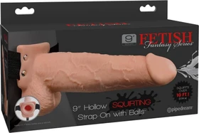 Pipedream Fetish Fantasy Squirting Umschnall-Dildo 9" Hollow hautfarbe/hell