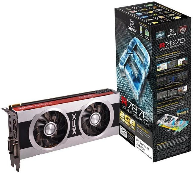 XFX Radeon HD 7870 GHz Edition DD, 2GB GDDR5, 2x DVI, HDMI, 2x mDP