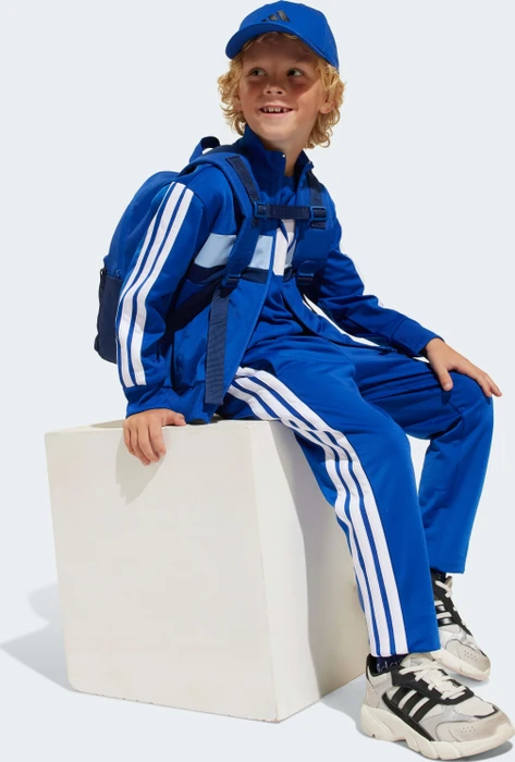 adidas Seasonal Essentials Tiberio 3-Streifen Tricot Trainingsanzug royal blue/white/glow blue (Junior)