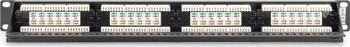 Digitus Professional Patchpanel Cat6 Klasse E ungeschirmt 19" , 24-Port, 1HE, 19", 1HE, schwarz