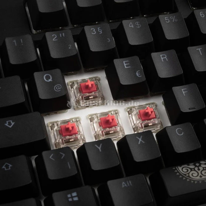 Ducky Shine 7 PBT, LEDs RGB, Blackout Edition, schwarz, MX SILENT RGB RED, USB, DE