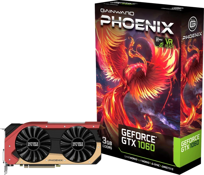 Gainward GeForce GTX 1060 Phoenix, 3GB GDDR5, DVI, HDMI, 3x DP