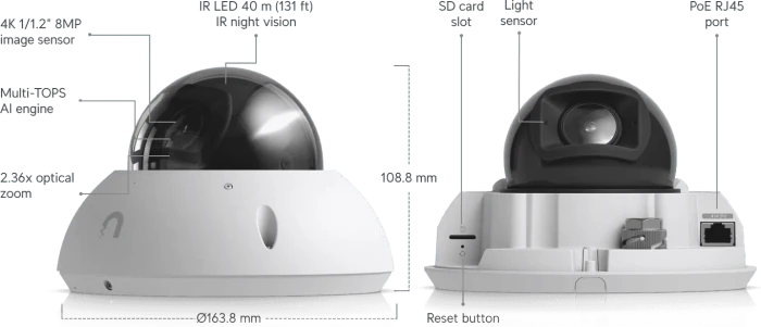 Ubiquiti UniFi G6 Pro Dome, weiß