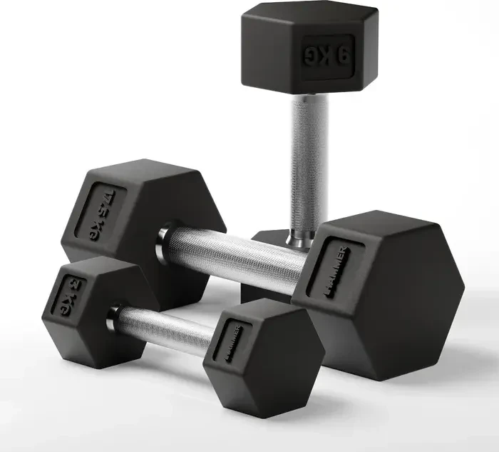 Hammer Hexagon Kompakt Pro Kurzhantel 9kg