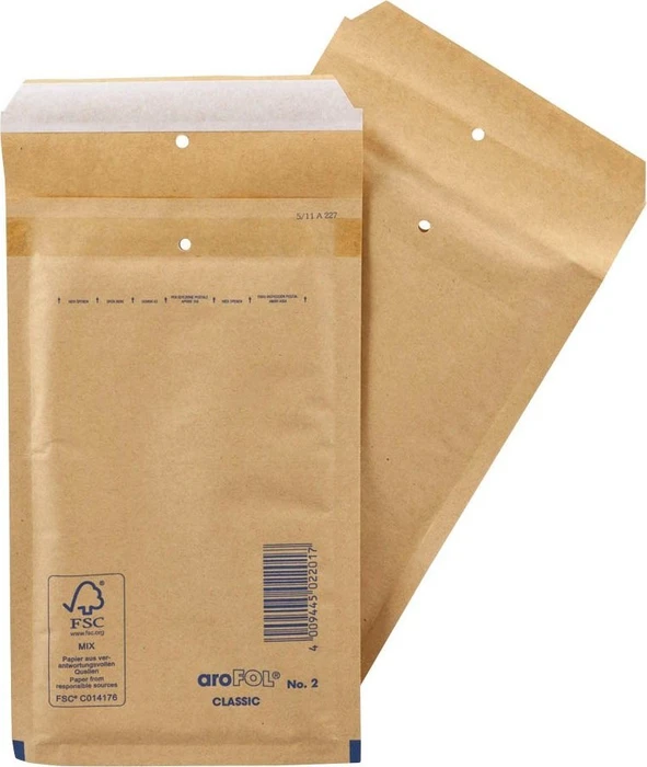 VP Group aroFOL Classic Standard Luftpolstertasche braun, 225x140x50mm, 200er-Pack