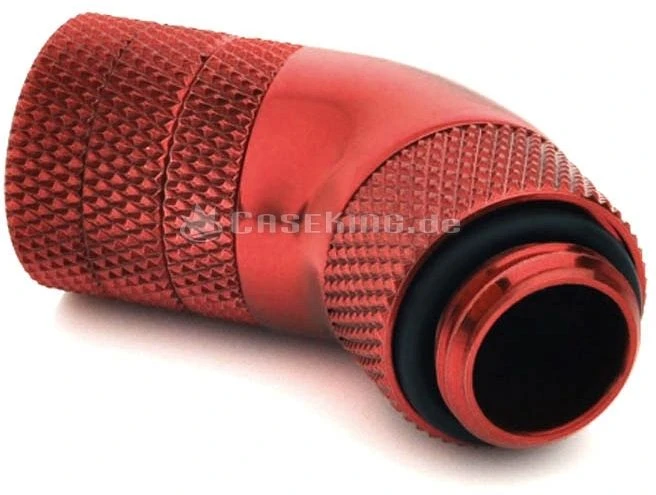 Bitspower 45° Anschluss G1/4" auf 10/8mm drehbar rot