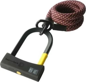 tex-lock eyelet D-Lock 120cm Textilschloss, Schlüssel chateau red