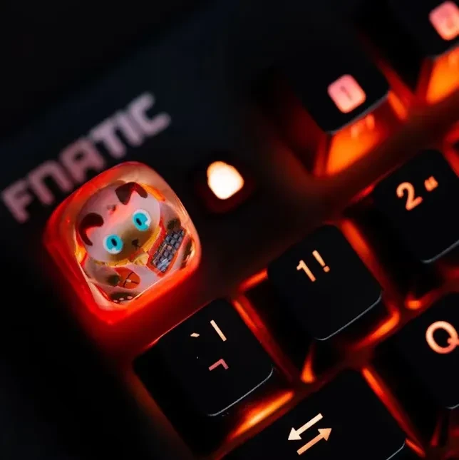 Fnatic Artisan Keycap Loeya, Kunstharz (Resin), orange/beige, 1 Taste