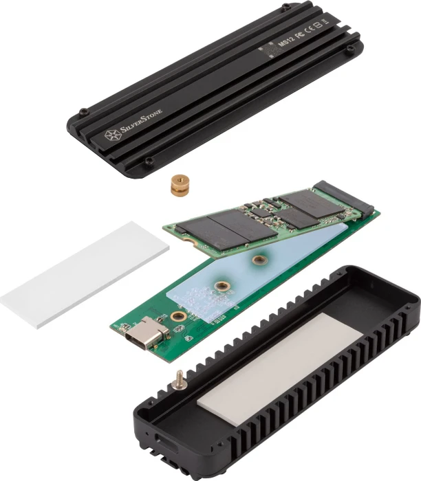 SilverStone MS12, M.2 SSD, USB-C 3.2