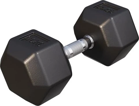 Gorilla Sports Hexagon Gummi Kurzhantel 20kg