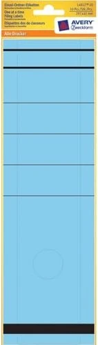 Avery-Zweckform Ordneretiketten Sonderformat, 297x61mm, blau, 10 Blatt (10 Etiketten)