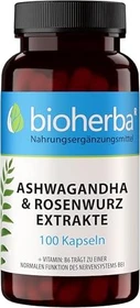 Bioherba Ashwagandha & Rosenwurz Extrakte Kapseln, 100 Stück