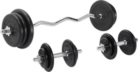Gorilla Sports Gummi Sternverschluss Sz-Curl Set 70kg