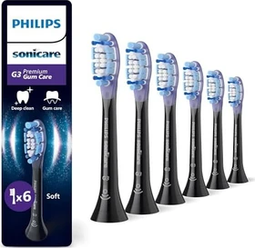 Philips HX9056/88 Sonicare G3 Premium Gum Care Ersatzbürste schwarz, 6 Stück