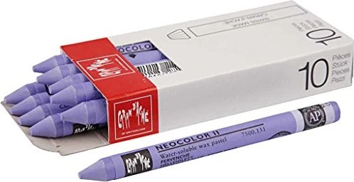 Caran d'Ache Neocolor II Aquarelle Wachskreide, hellviolett, 10er-Pack