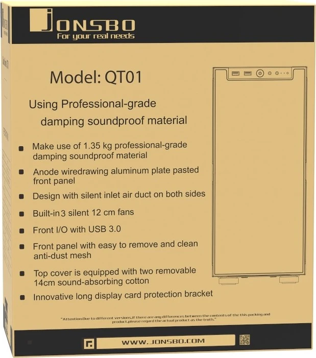 Jonsbo QT01, schwarz, schallgedämmt