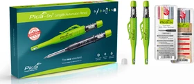 Pica-Marker Dry Longlife Automatic Pencil Druckbleistift 2B 2.8mm graphit, schwarz/grün, Vorteilsbox, Anspitzer
