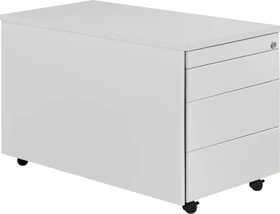 mauser Rollcontainer line, 1x Utensilienauszug, 3x Materialschublade, lichtgrau