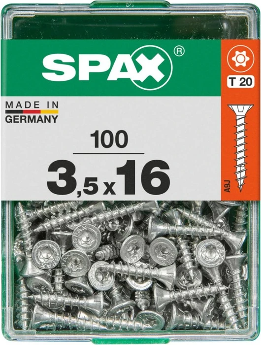 Spax WIROX A9J 4CUT T-STAR plus T20 Universalschraube, 3.5x16mm, 100 Stück