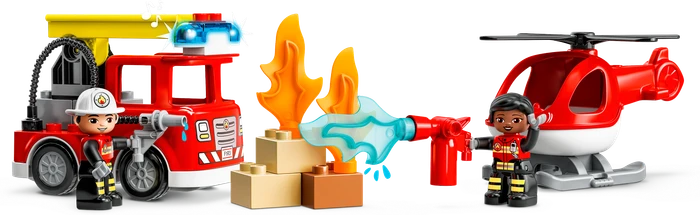 LEGO DUPLO - Feuerwehrwache mit Hubschrauber