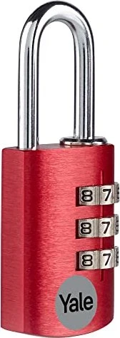 Yale YE3CB/20 Alu rot, Zahlenschloss