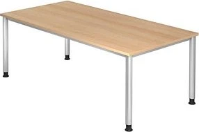 Hammerbacher Ergonomic Plus H-Serie HS2E/E/S Schreibtisch 200x100cm Eiche/silber