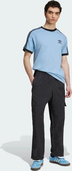 adidas Adicolor Classics 3-Streifen T-Shirt kurzarm ash blue/black (Herren)