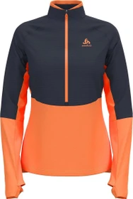 Odlo Descent Ceramiwarm Midlayer Half Zip Funktionsshirt langarm india ink/live wire (Damen)
