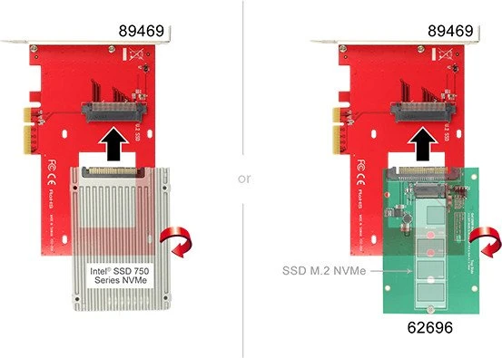 DeLOCK PCIe -> U.2 2.5"