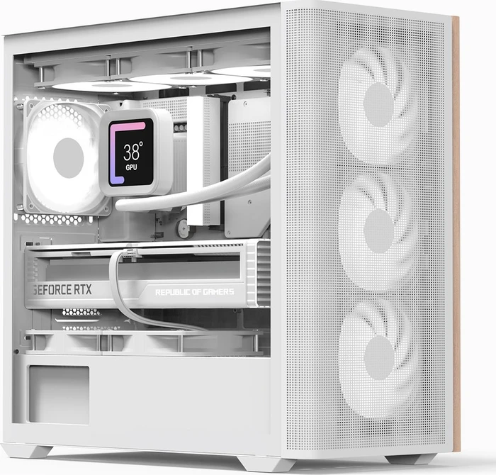 AeroCool D301A White, inkl. 4x Lüfter, Lüfter LED ARGB, Glasfenster