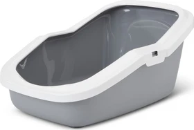 Savic Aseo offene Katzentoilette, hinten erhöht, Cool Grey