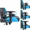 IntimaTe WM Heart Racersedia 3 Gamingstuhl, schwarz/blau Vorschaubild