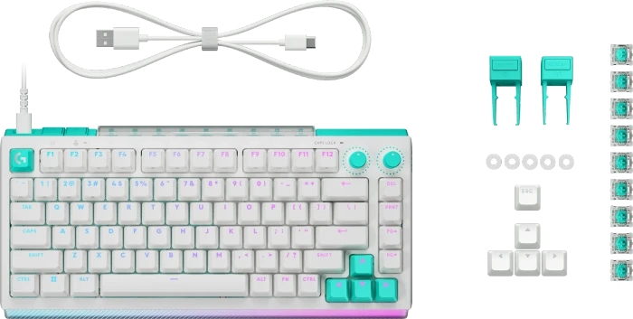 Logitech G512 X 75 TMR, weiß, Dual-Swap analog/mechanisch, taktil, USB, DE