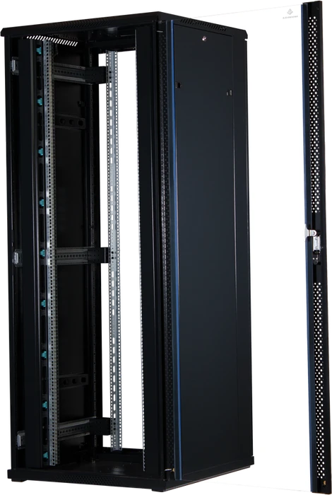 Rockstable 19" Serverschrank 42HE, Sicherheitsglastür, IP2X, schwarz, 800mm tief
