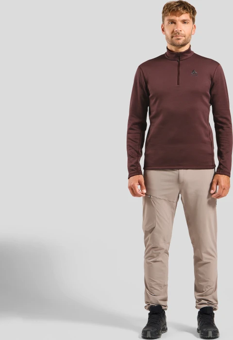 Odlo Berra Mid Layer Half Zip Funktionsshirt langarm fudge (Herren)