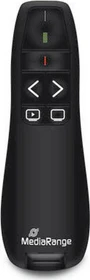 MediaRange Präsentationsfernbedinung mit 5 Tasten und rotem Laserpointer, schwarz, USB-A