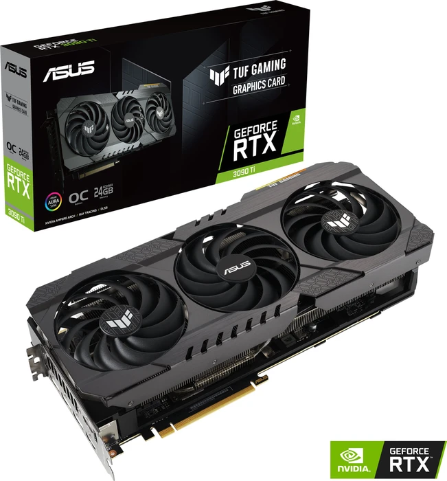 ASUS TUF Gaming GeForce RTX 3090 Ti OC, TUF-RTX3090TI-O24G-GAMING, 24GB GDDR6X, 2x HDMI, 3x DP