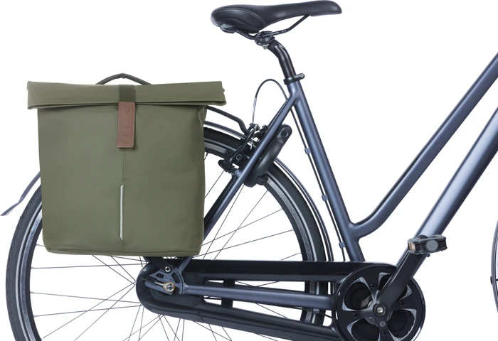 Basil City Doppeltasche MIK Gepäcktasche moss green