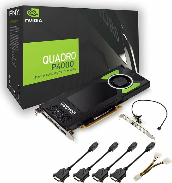 PNY Quadro P4000, 8GB GDDR5, 4x DP